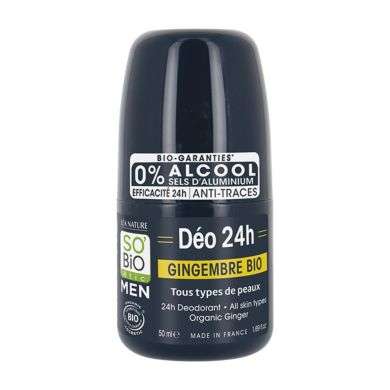 SO BIO HOMME DEODORANT 24H GINGEMBRE BIO 50 ML prix Maroc