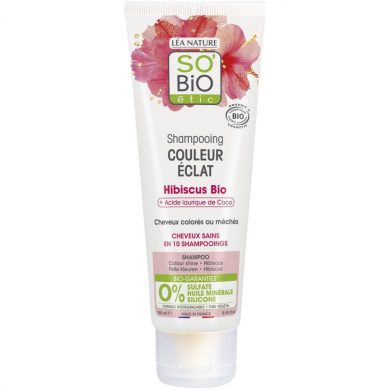SO BIO SHAMPOING COULEUR ECLAT HIBISCUS BIO + ACIDE LAURIQUE DE COCO 250ml Parapharmacie prix Maroc