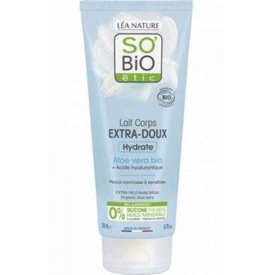 SO BIO LAIT CORPS EXTRA-DOUX HYDRATE ALOE VERA BIO + ACIDE HYALURONIQUE 200Ml Parapharmacie prix Maroc