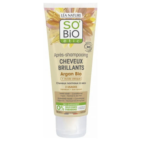 SO'BIO ETIC Après-Shampooing Cheveux Brillants Argan Bio | 200 ml prix Maroc
