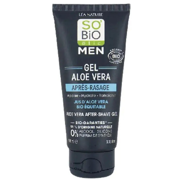 SO'BIO ETIC MEN Gel Aloe Vera Après-Rasage | 100 ml prix Maroc