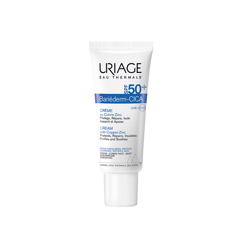 Uriage Bariéderm-CICA Crème SPF 50+ au Cuivre Zinc 40 ml