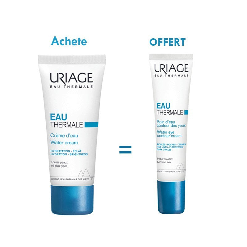 URIAGE EAU THERMALE CRÈME D’EAU RICHE 40ML + SOIN CONTOUR DES YEUX 15ML OFFERT