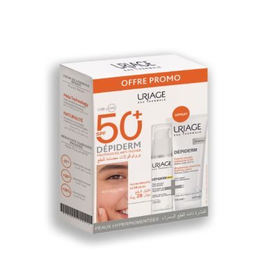 URIAGE OFFRE DEPIDERM SPF 50 30ML SOIN DE JOUR HAUTE PROTECTION ANTI-TACHES BRUNES + CREME MOUSSE NETTOYANTE 100 ML OFFERTE Parapharmacie prix Maroc