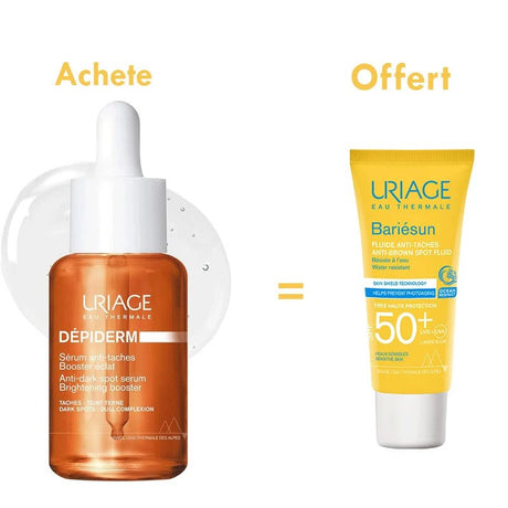 URIAGE PACK DEPIDERM SERUM ANTI-TACHES 30ML + BARIESUN FLUIDE ANTI-TACHE SPF50+ 40ML prix Maroc