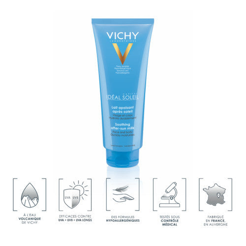 Application du Vichy Capital Soleil Lait Apaisant Après-Soleil 300 ml sur le corps
