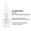Vichy Capital Soleil UV-Age Daily SPF50+ 40 ml, visuel des bénéfices protection UV et prévention des signes de l'âge, La Maison Para, prix Maroc, parapharmacie