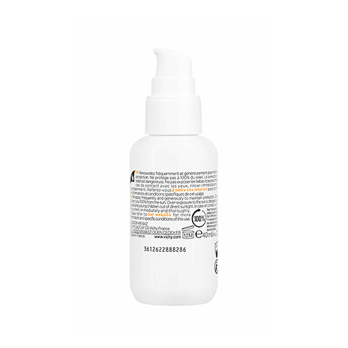 Vue arrière du flacon Vichy Capital Soleil UV-Age Daily SPF50+ 40 ml — La Maison Para, parapharmacie en ligne, prix Maroc