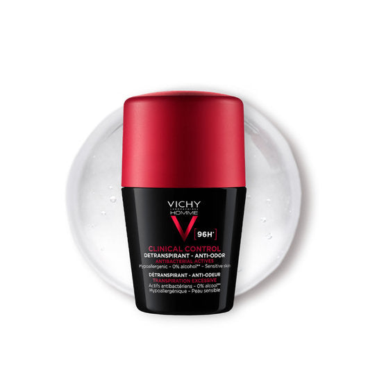 Packaging du Vichy Clinical Control 96H Déodorant Femme Roll-On 50 ml