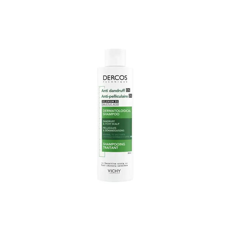 Vichy Dercos Shampoing Traitant Anti-Pelliculaire Cheveux Gras| 200 ml