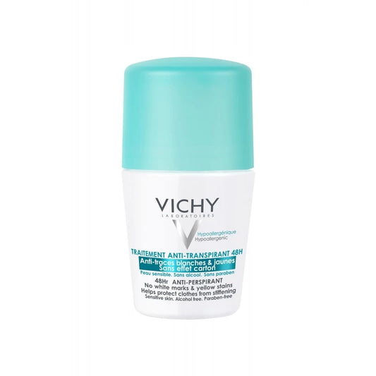 Vichy Dermo-Tolérance Déodorant 48H anti-Traces Jaunes et Blanches