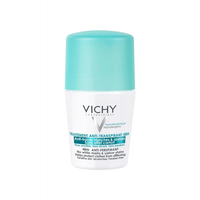 Vichy Dermo-Tolérance Déodorant 48H Anti-Traces Jaunes et Blanches Bille Peau Sensible | 50ml prix Maroc