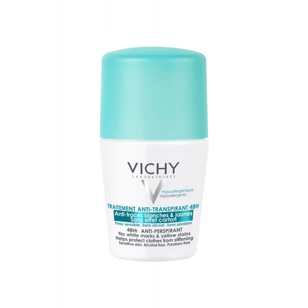 Vichy Dermo-Tolérance Déodorant 48H anti-Traces Jaunes et Blanches