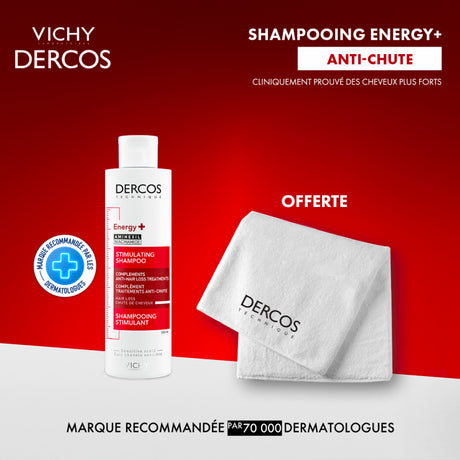 Vichy Offre Dercos Energy+ Shampoing Anti-Chute 200 ml + Serviette OFFERTE prix Maroc