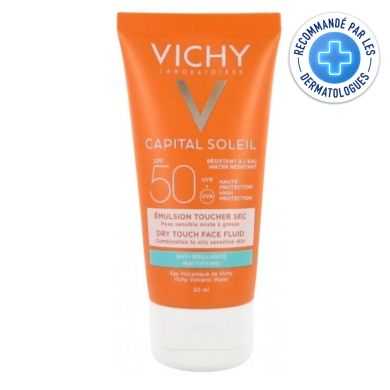 VICHY CAPITAL SOLEIL EMULSION PROTECTRICE ANTI BRILLANCE PEAU MIXTE A GRASSE 50 ML SPF 50 Parapharmacie prix Maroc