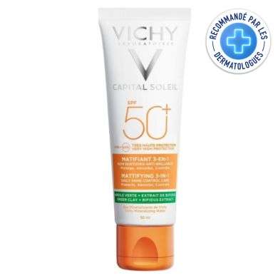 VICHY CAPITAL SOLEIL MATIFIANT 3 EN 1 SPF 50+ Parapharmacie prix Maroc