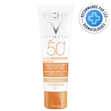 VICHY CAPITAL SOLEIL SOIN ANTI TACHES TEINTE 3 EN 1 SPF50+ Parapharmacie prix Maroc