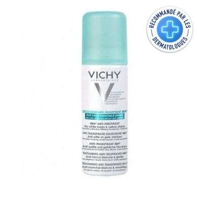 VICHY DEODORANT ANTI TRANSPIRANT 48 H ANTI TRACES BLANCHES ET JAUNES SPRAY 125 ML Parapharmacie prix Maroc