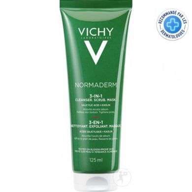 VICHY NORMADERM 3 EN 1EXFOLIANT NETTOYANT MASQUE 125 ML prix Maroc