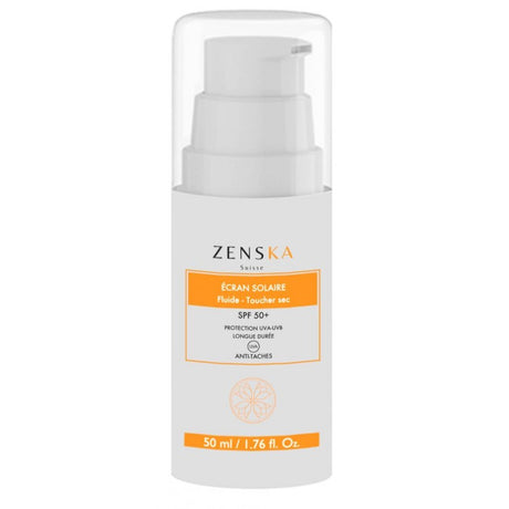 ZENSKA ÉCRAN SOLAIRE FLUIDE TOUCHER SEC SPF50+ 50ML prix Maroc